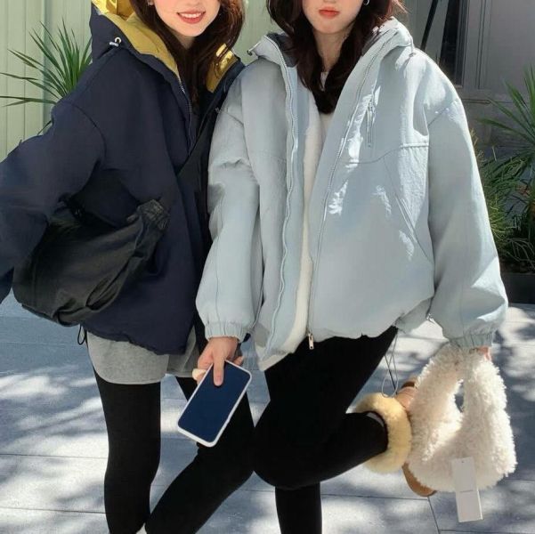 連帽防風內絨外套 