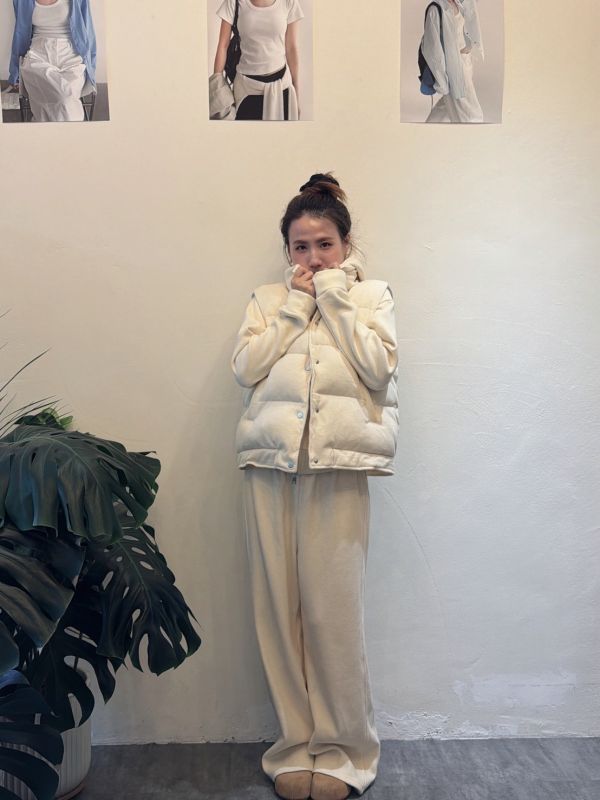 三件組鋪棉背心＋加絨外套＆褲子 