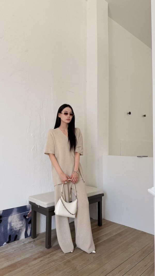 真皮雙鏈月牙包（白色） 