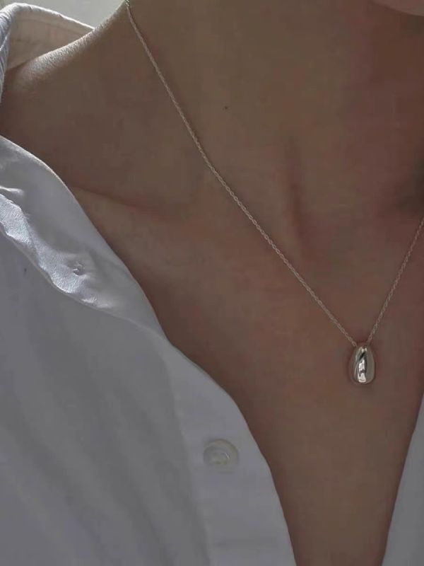 V020.水滴純銀項鍊 