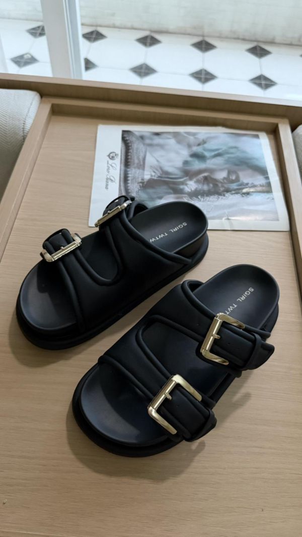 柔霧雙釦拖鞋 
