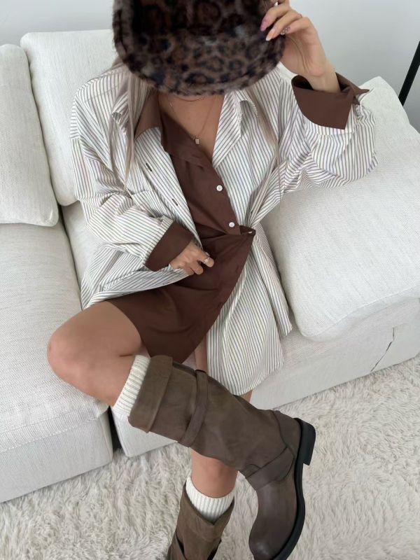 T07.條紋拼襯洋 