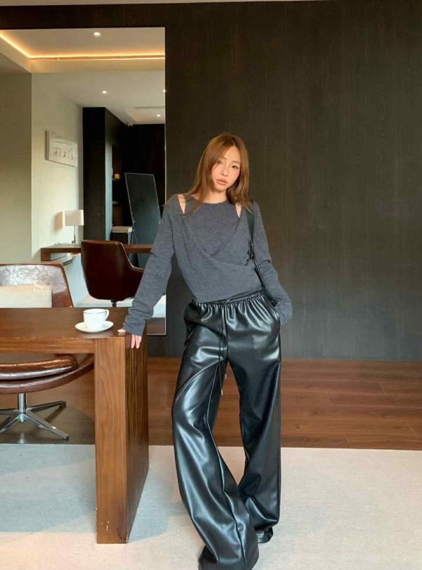 巨顯瘦皮長褲（檔口賣四年大推） 