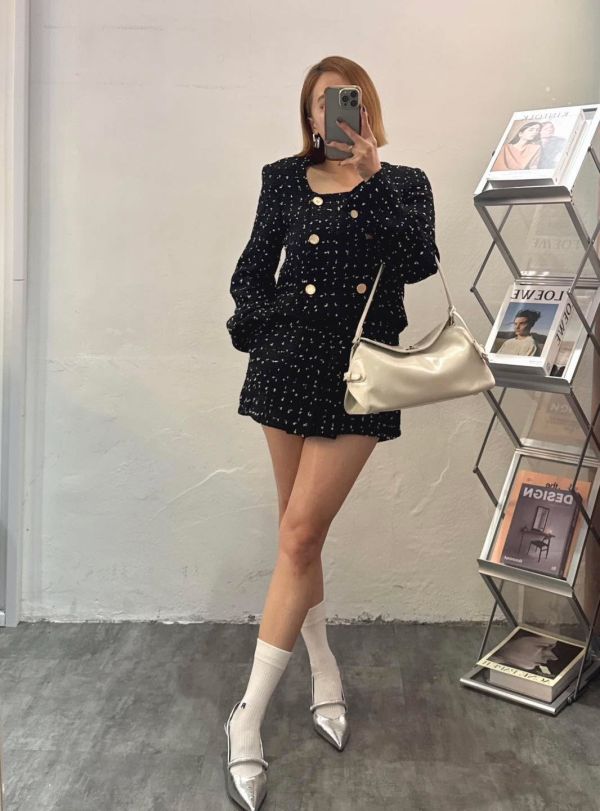 小香無領套裝 