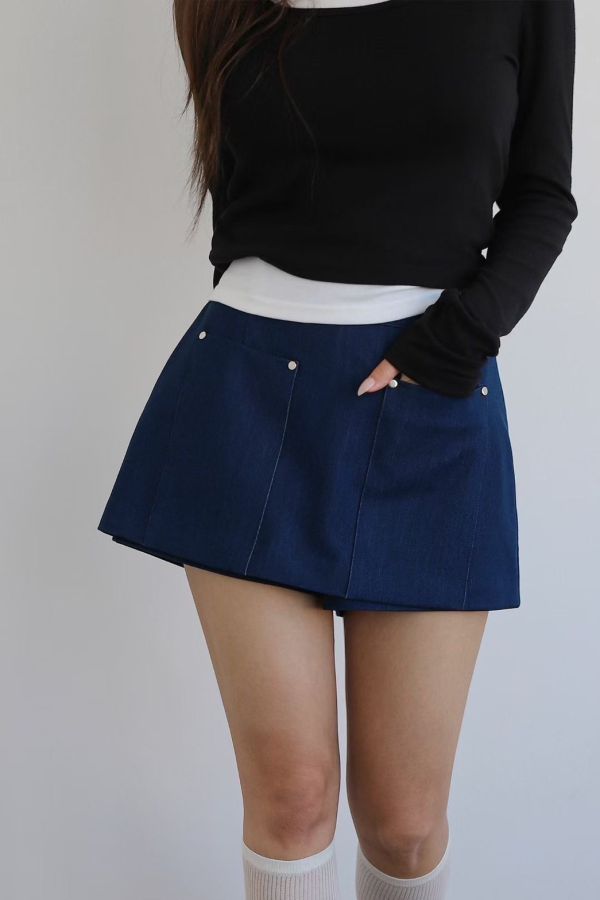 S03.造型口袋短褲裙 