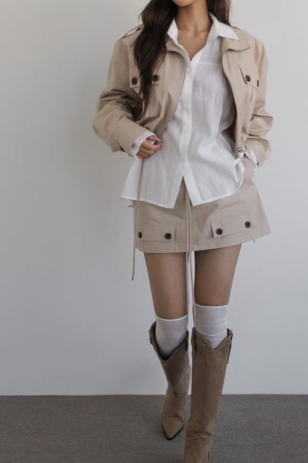 S09.短版抽繩外套 