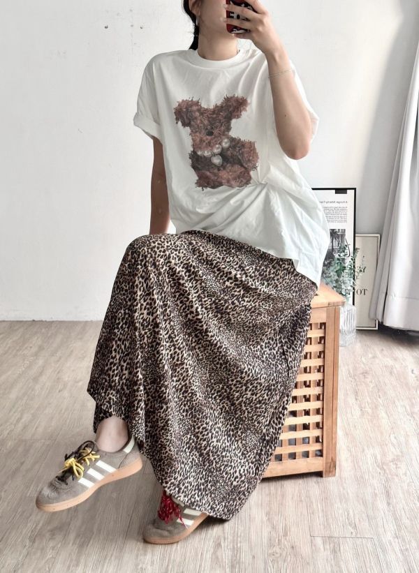 豹紋長裙 