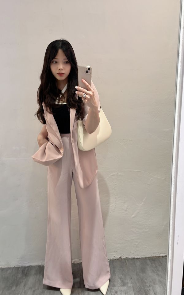 直筒小喇叭褲 
