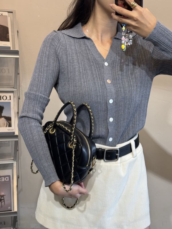 Ｖ領釦針織上衣 