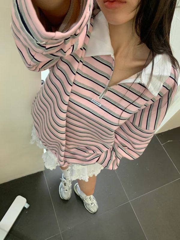 POLO領條紋衣 