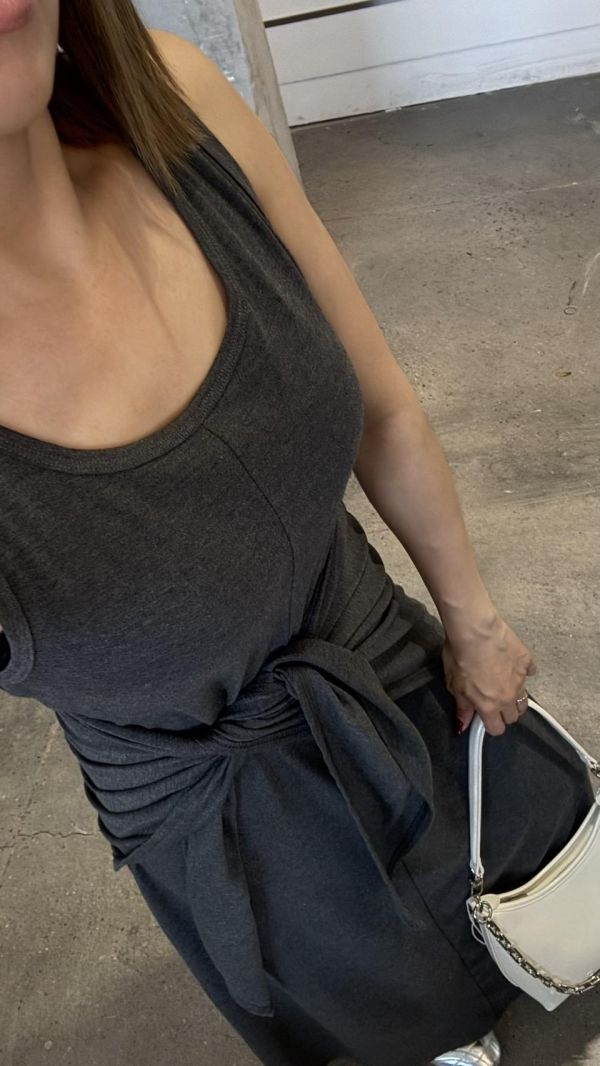 綁帶披肩背心洋 