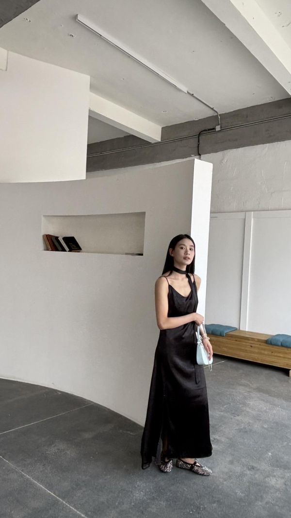 絲綢附帶洋（黑色） 