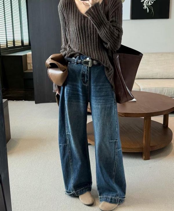 A015.下扣造型牛仔褲 