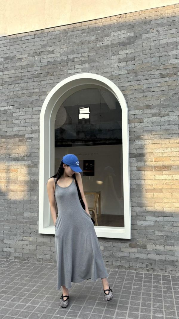 吊帶棉質連衣裙 