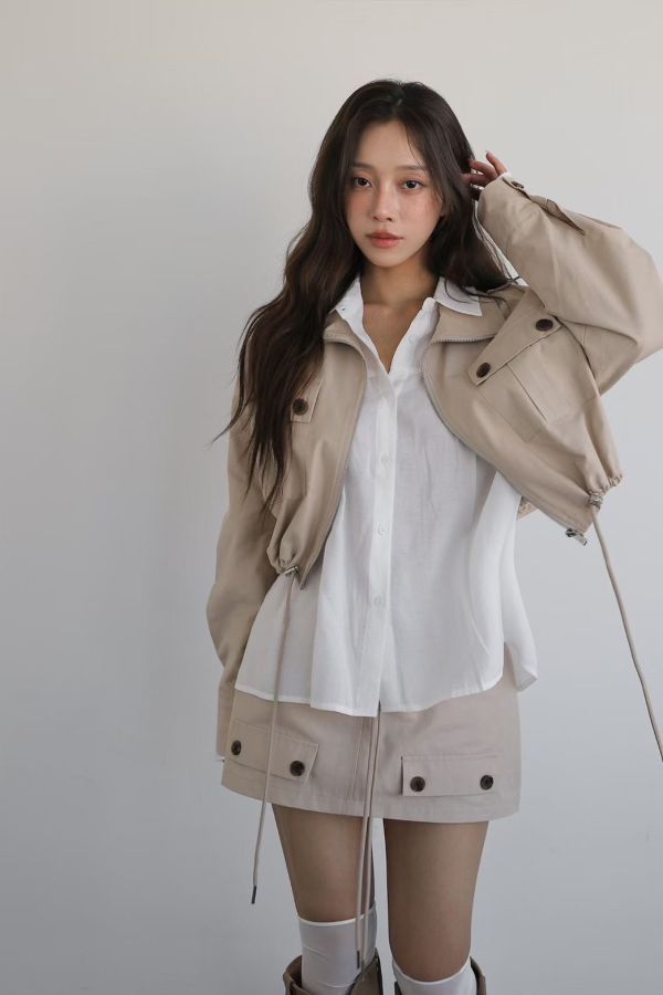 S09.短版抽繩外套 