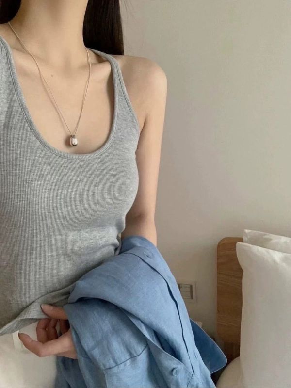 微削肩感背心 