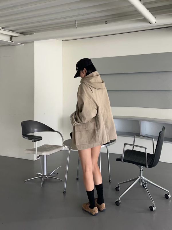 H013.連帽水洗外套 