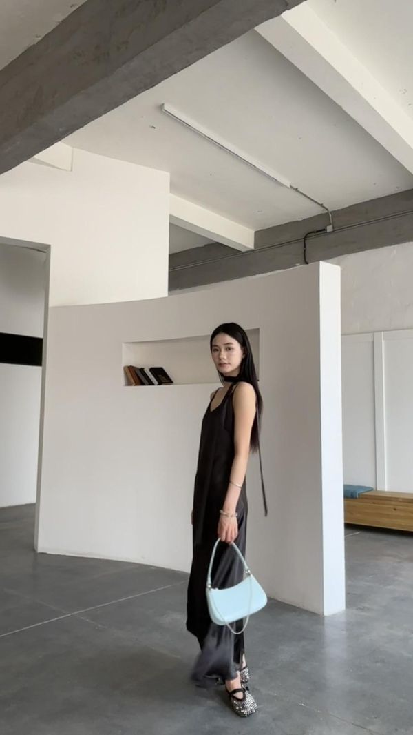 絲綢附帶洋（黑色） 