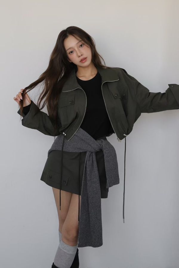 S09.短版抽繩外套 