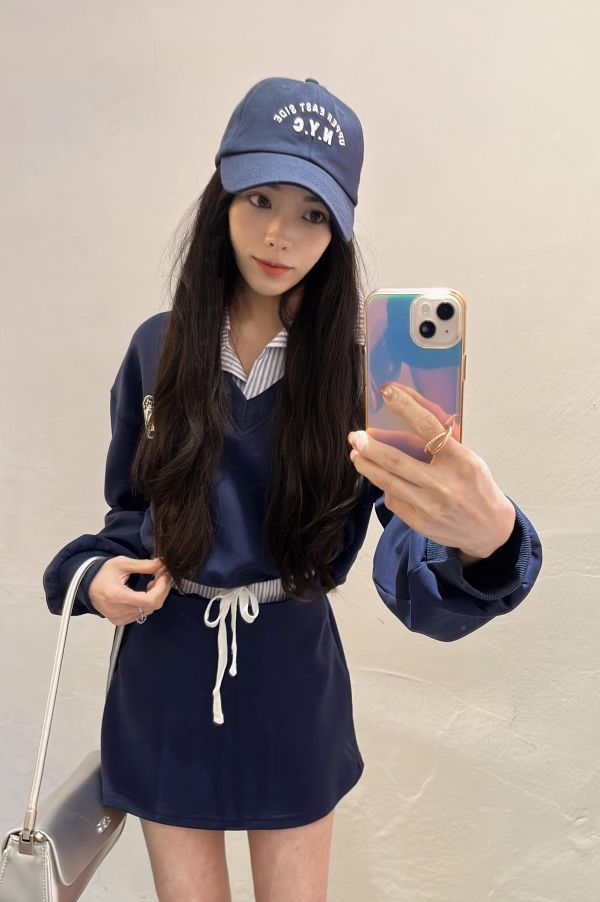 S12.學院風短褲裙套裝 