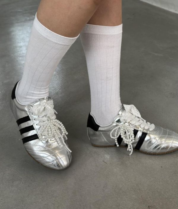 牛皮銀元素德訓鞋 