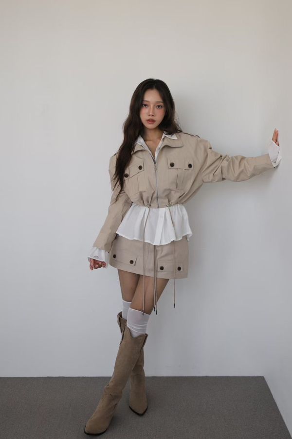 S09.短版抽繩外套 