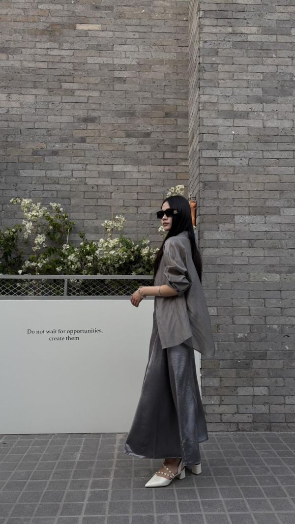 絲綢附帶洋（銀色） 