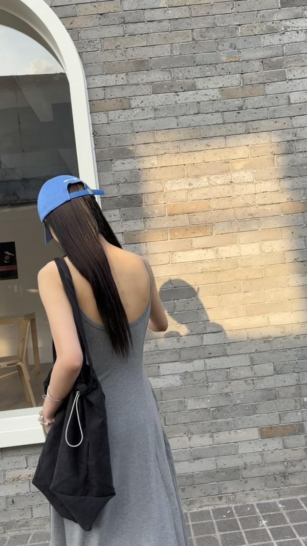 吊帶棉質連衣裙 