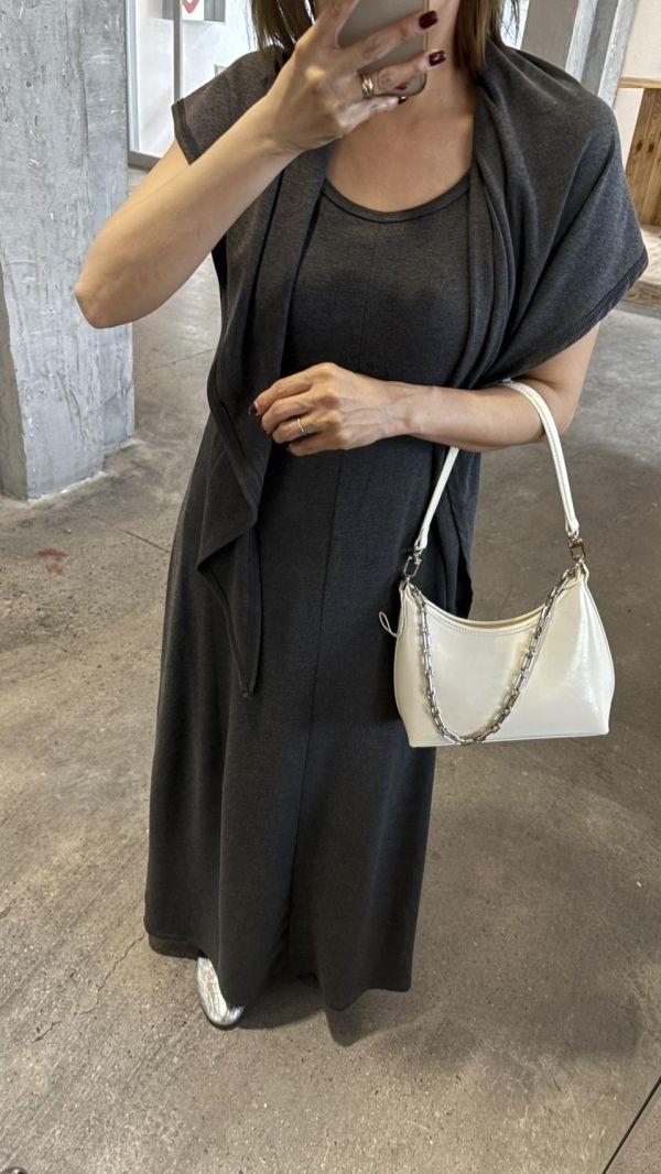 綁帶披肩背心洋 