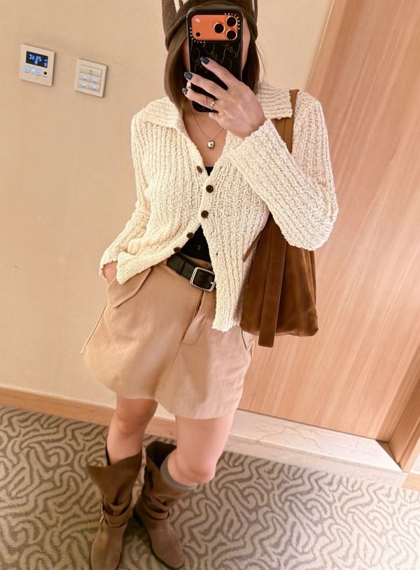 V010.口袋Ａ字短褲裙 