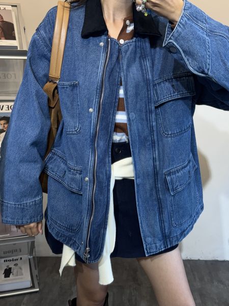 T03.撞色牛仔外套 