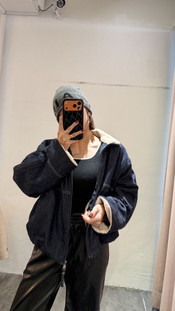 羊羔毛牛仔外套 