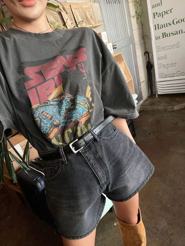 美式復古印花Ｔ 