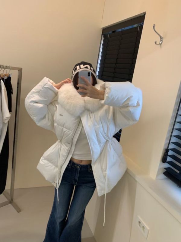 V024.鴨絨狐狸毛保暖外套 