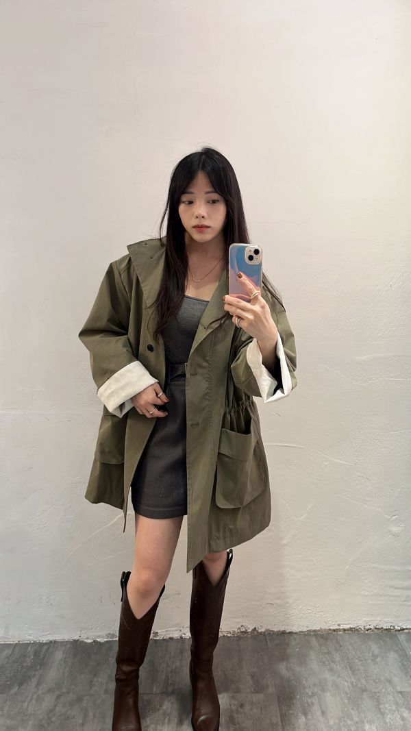 A034.純色附帶短褲裙 