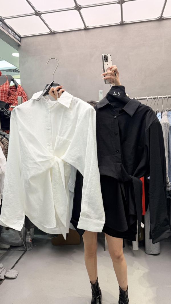 側綁帶天絲襯（黑白） 