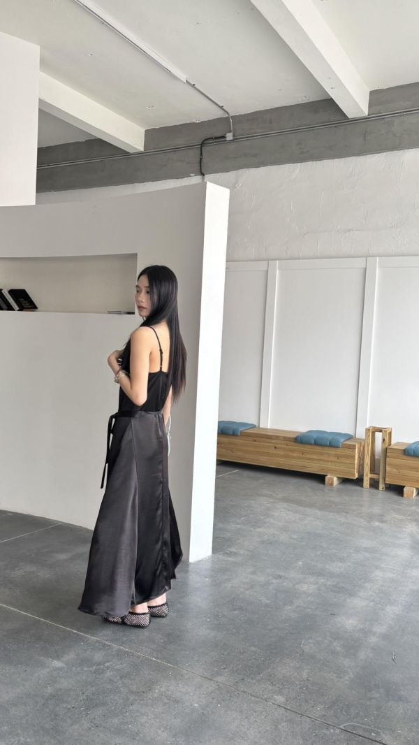 絲綢附帶洋（黑色） 