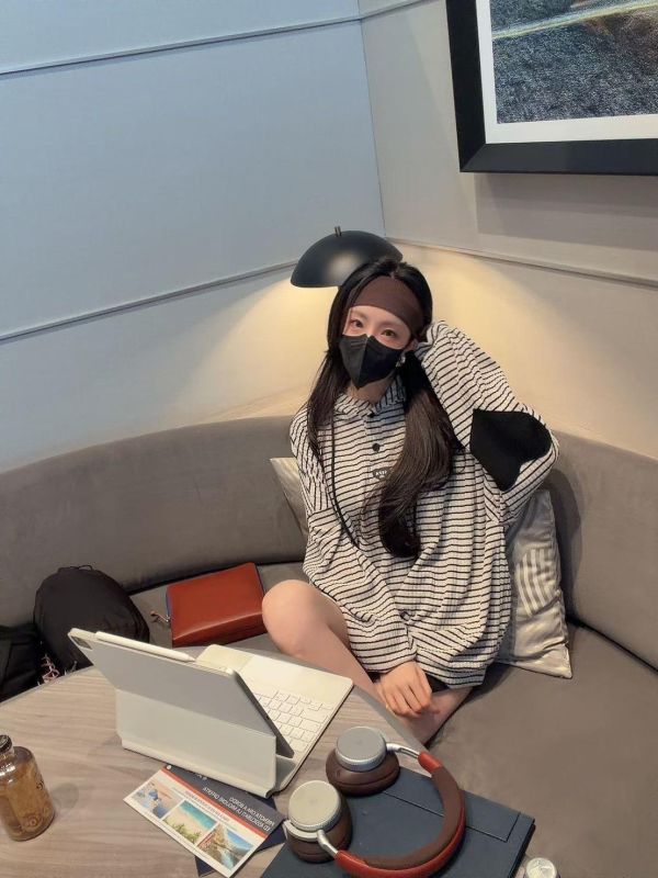 愛心配條紋套裝 