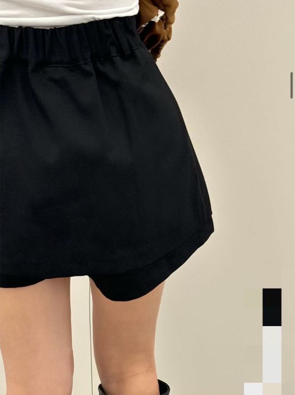 V014.雙層短褲裙 