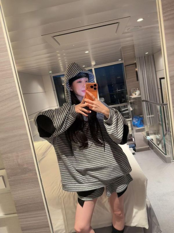 愛心配條紋套裝 