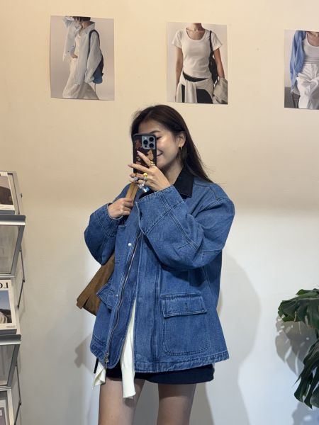 T03.撞色牛仔外套 