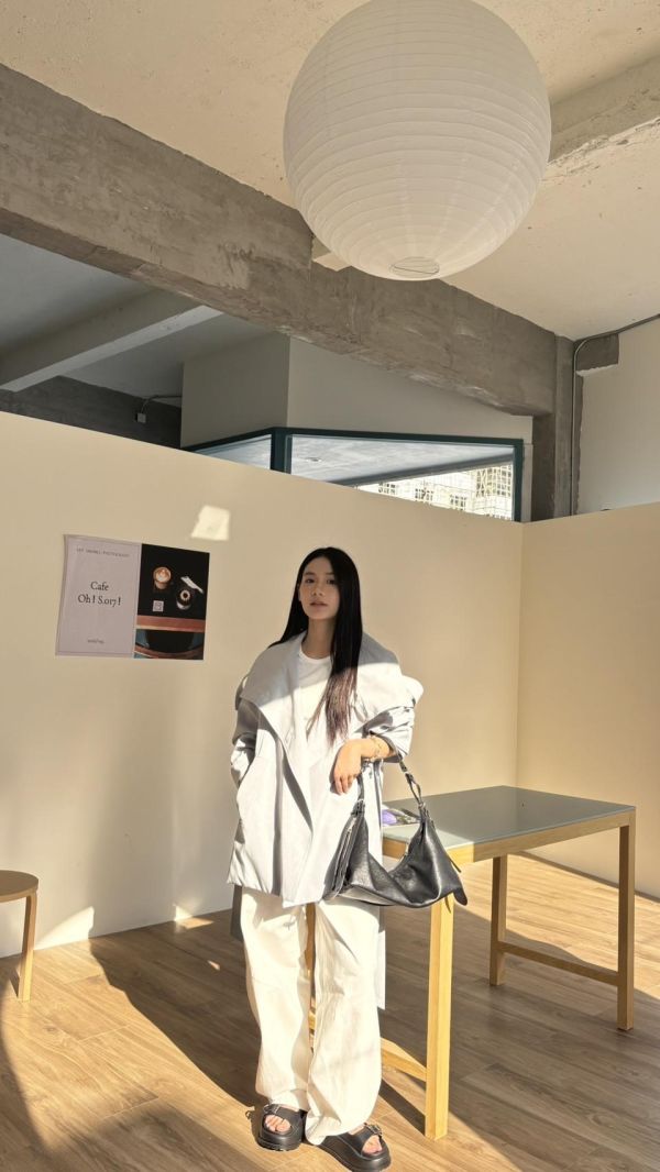 大翻領風衣外套 