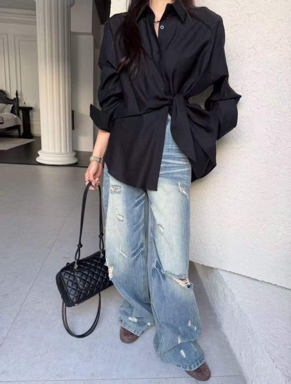 側綁帶天絲襯（黑白） 