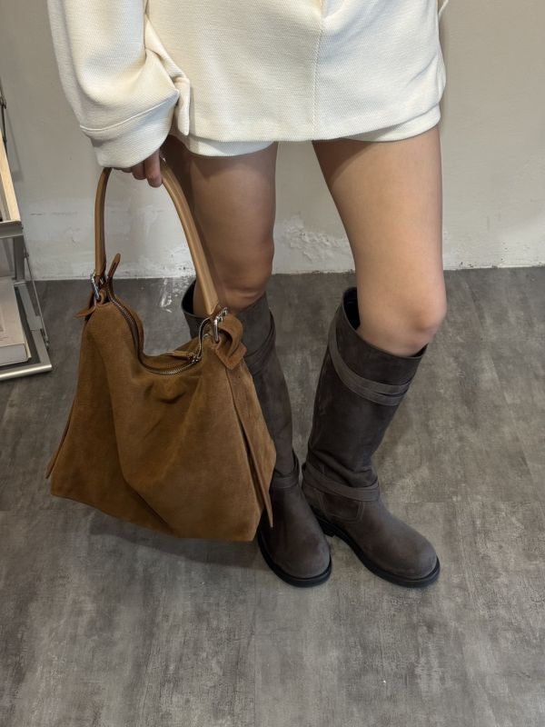 T011.麂皮復古長靴 