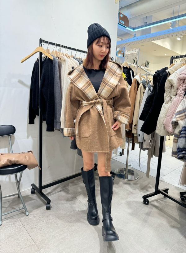 W33.厚底小騎士長靴 