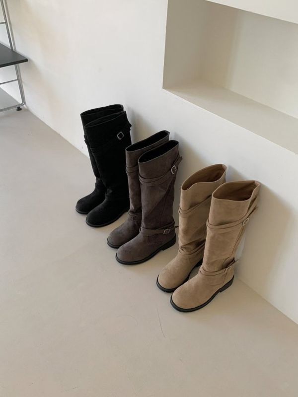 T011.麂皮復古長靴 