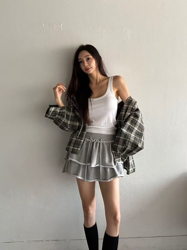 W09.蛋糕短褲裙 