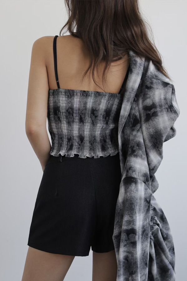 S012.水墨感襯衫背心 