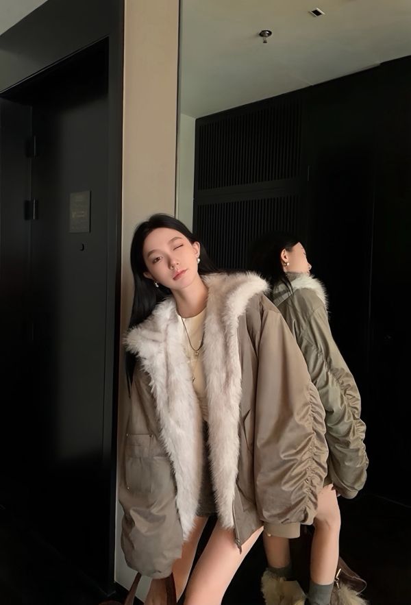 麂皮加厚保暖外套（可雙面穿） 