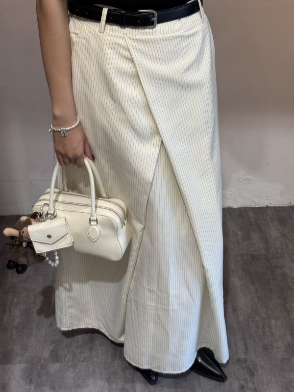 附帶條紋西裝長裙 